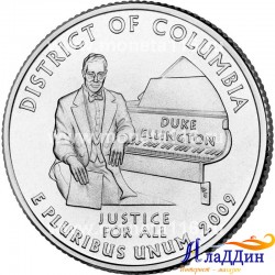 Монета 25 центов округ Колумбия США. 2009 год