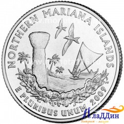 Монета 25 центов США Северные Марианские острова. 2009 год