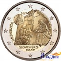 2 евро Словакия. 550-летие Истрополитанского университета. 2017 год