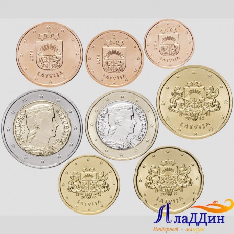 Набор монет евро Латвия