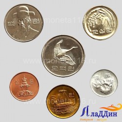 Набор монет Южной Кореи