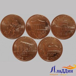 Набор монет США "Жизнь Линкольна"