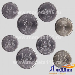 Набор монет Уганда. Животные