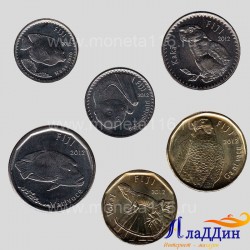 Набор монет Фиджи. Животные