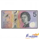 Банкнота 5 долларов Австралия. Пластик