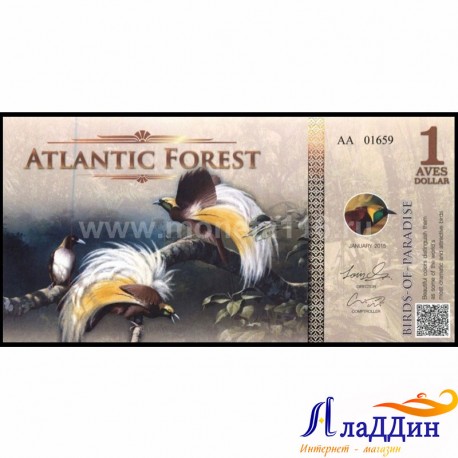 Банкнота 1 доллар Атлантический лес 