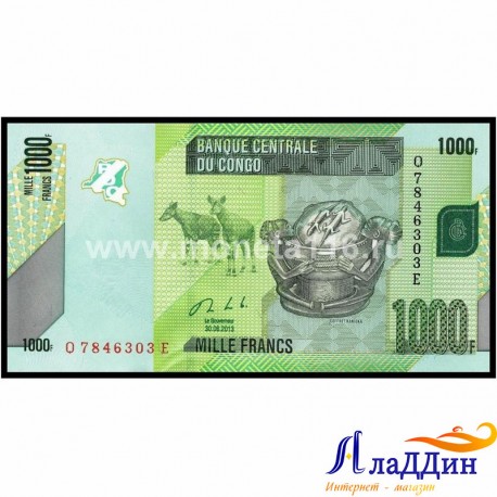 Банкнота 1000 франков Конго