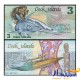 Банкнота 3 доллара Острова Кука.