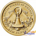 Монета 1 доллар Инновации США. Лампа накаливания Томаса Эдисона. 2019г.