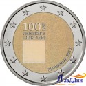 2 евро. 100-летие со дня основания Люблянского университета. 2019 год